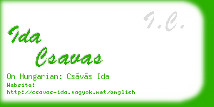 ida csavas business card